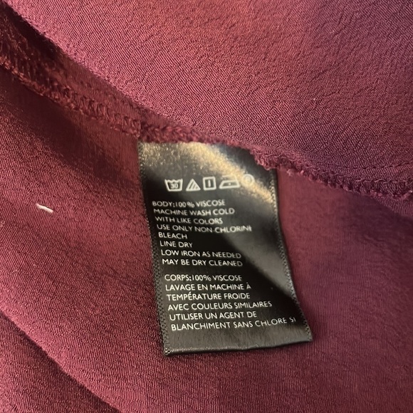 Urban Outfitters Kimchi Blue Maroon Long Sleeve Blouse Size S - Picture 6 of 7